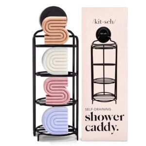 Kitsch Shower Caddy Bar Soap Holder - Rust proof, Black, NWOT Open box NO SOAP